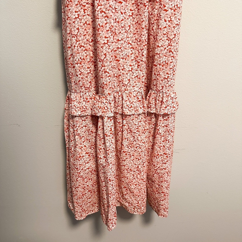 Petal & Pup Blush Pink Floral Ruffle Midi Dress - Picture 7 of 11